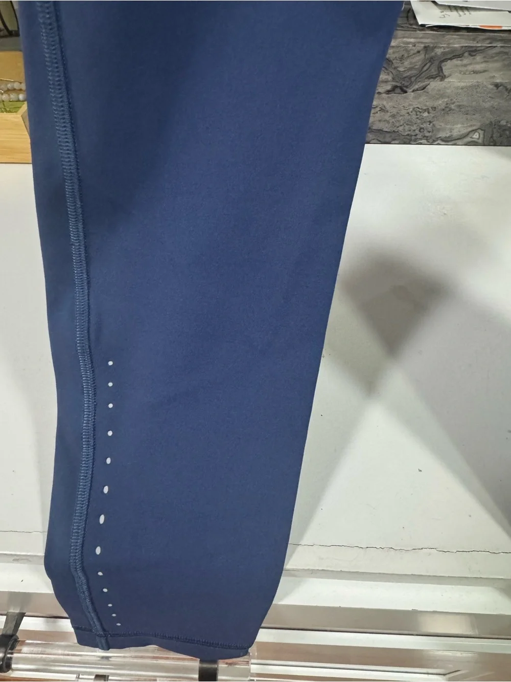 Lululemon High-Rise Running Leggings Side Pockets Navy Size 6